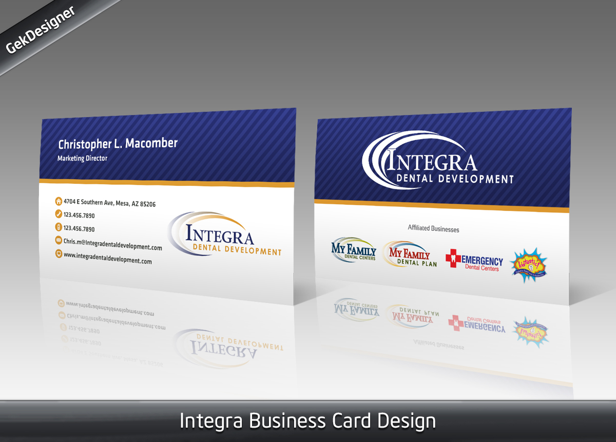 Business Card Design by gekgrfx for My Family Dental Centers | Design #1341424