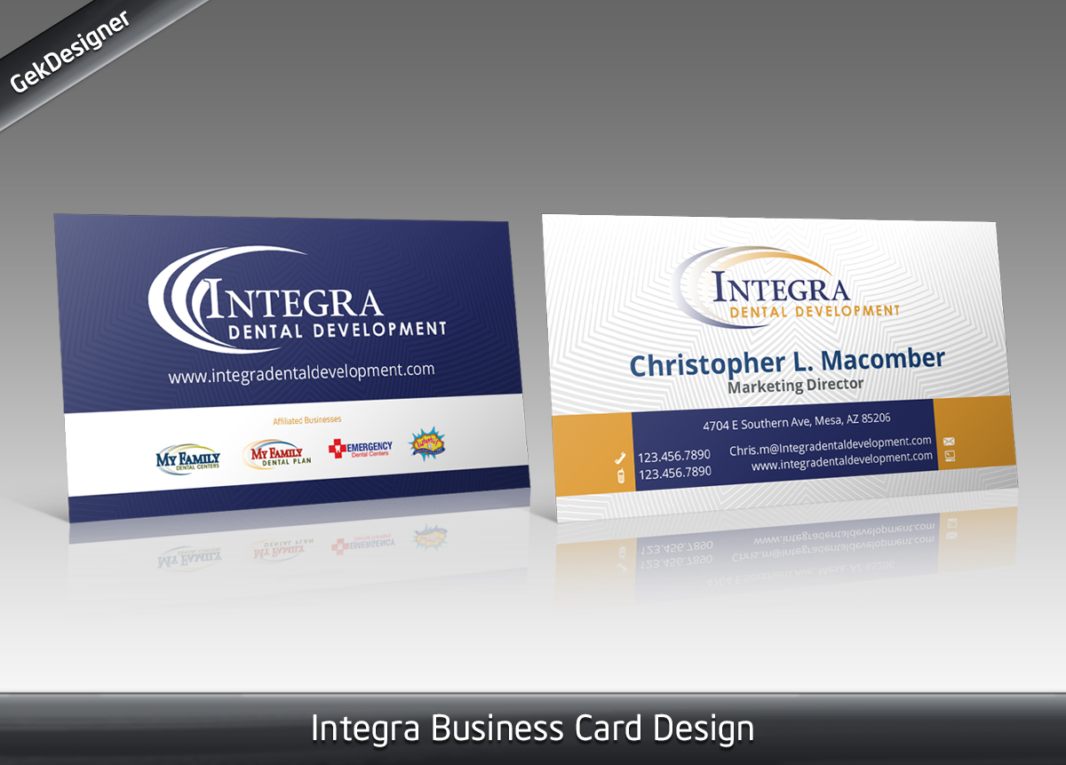 Business Card Design by gekgrfx for My Family Dental Centers | Design #1341454