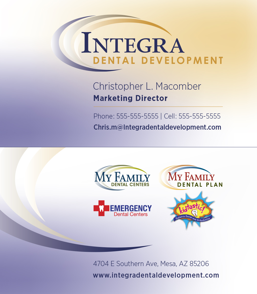 Business Card Design by vp for My Family Dental Centers | Design #1342128