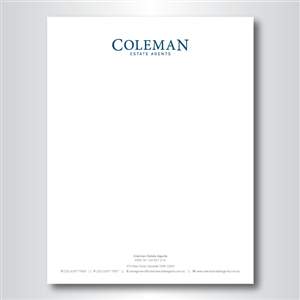 Letterhead Design by dotnot for Coleman Estate Agents | Design: #4731729