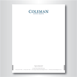 Letterhead Design by dotnot for Coleman Estate Agents | Design: #4731731