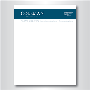 Letterhead Design by dotnot for Coleman Estate Agents | Design: #4731732