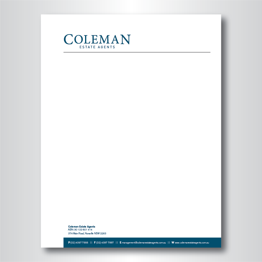 Design En-Tête par dotnot pour Coleman Estate Agents | Design #4731735