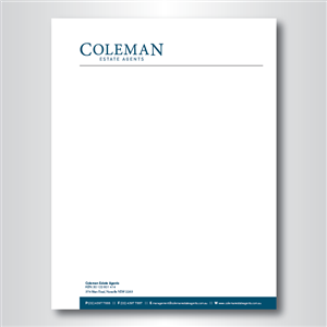 Letterhead Design by dotnot for Coleman Estate Agents | Design: #4731735