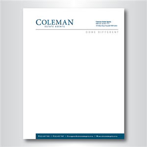 Letterhead Design by dotnot for Coleman Estate Agents | Design: #4741885
