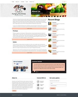Wordpress Design by Impressive Solutions for Hungry Mummies | Design: #4819854