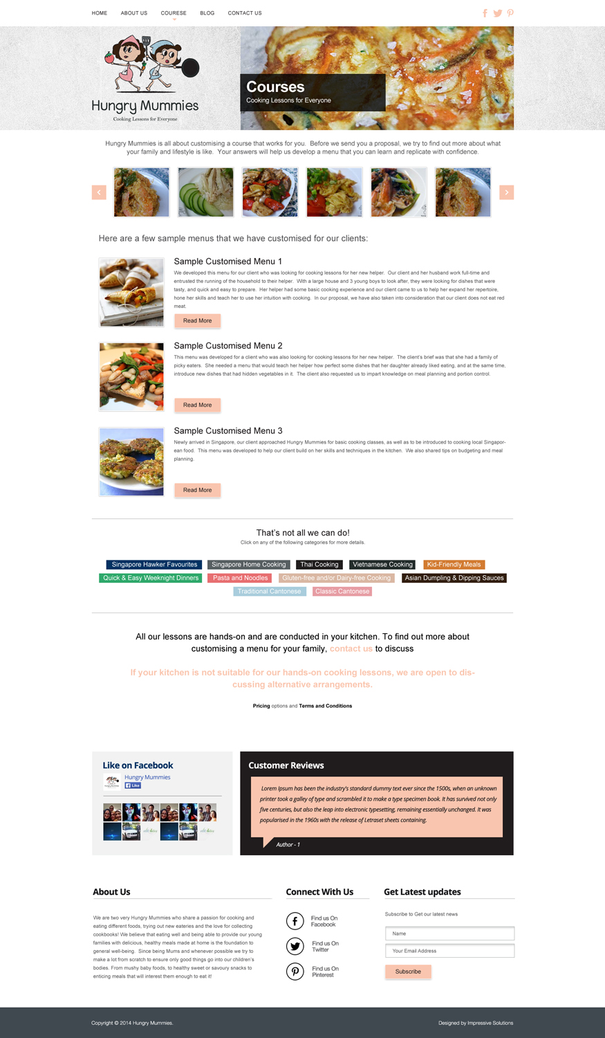 Diseño Wordpress por Impressive Solutions para Hungry Mummies | Diseño #4819856