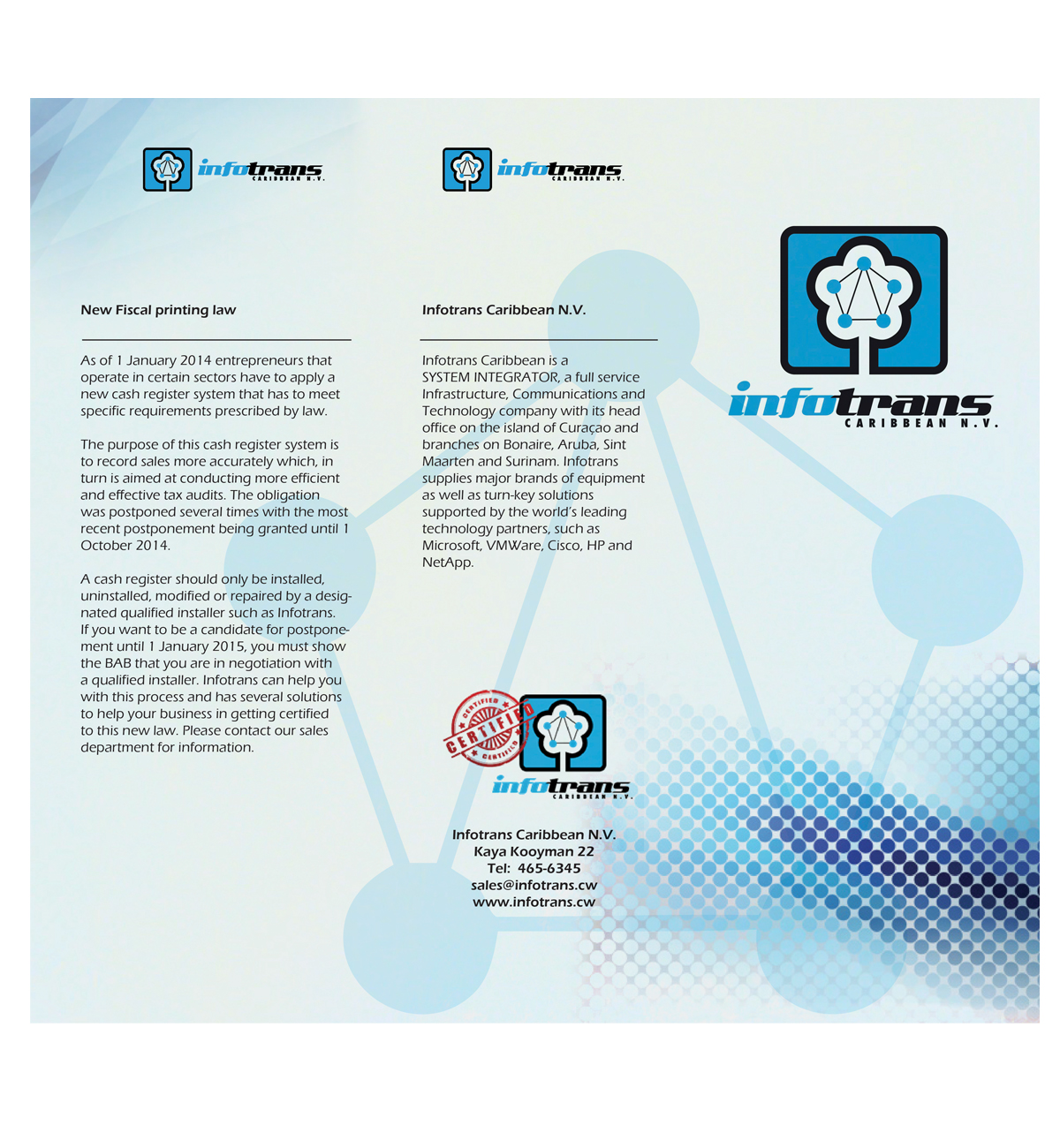 Brochure Design by sheehan_demetillo for Infotrans Caribbean | Design #4798331
