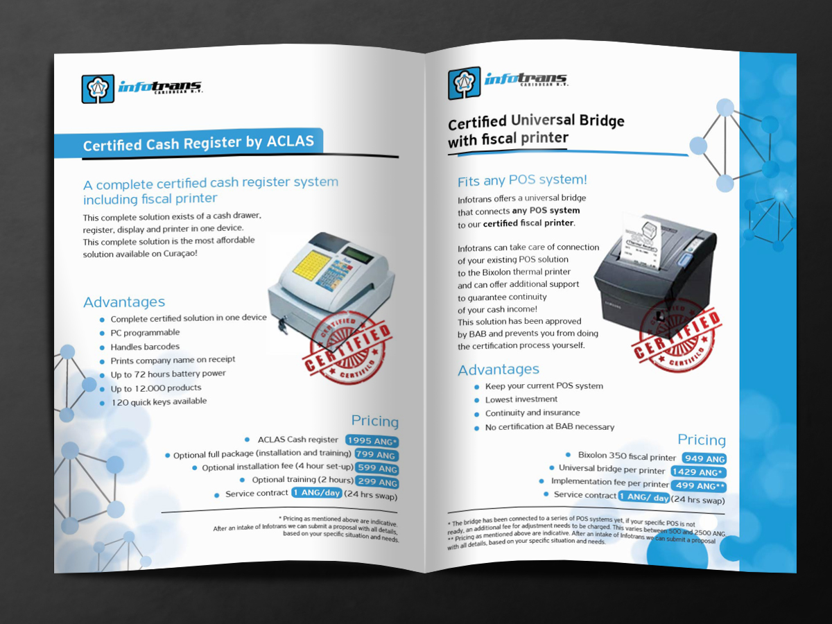 Brochure Design by MilM for Infotrans Caribbean | Design: #4805763