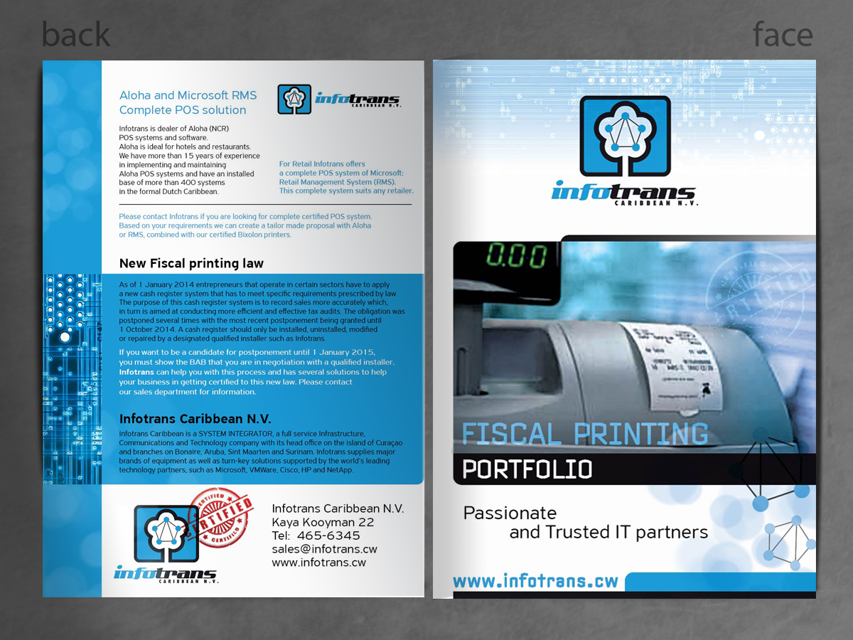 Brochure Design by MilM for Infotrans Caribbean | Design #4829628