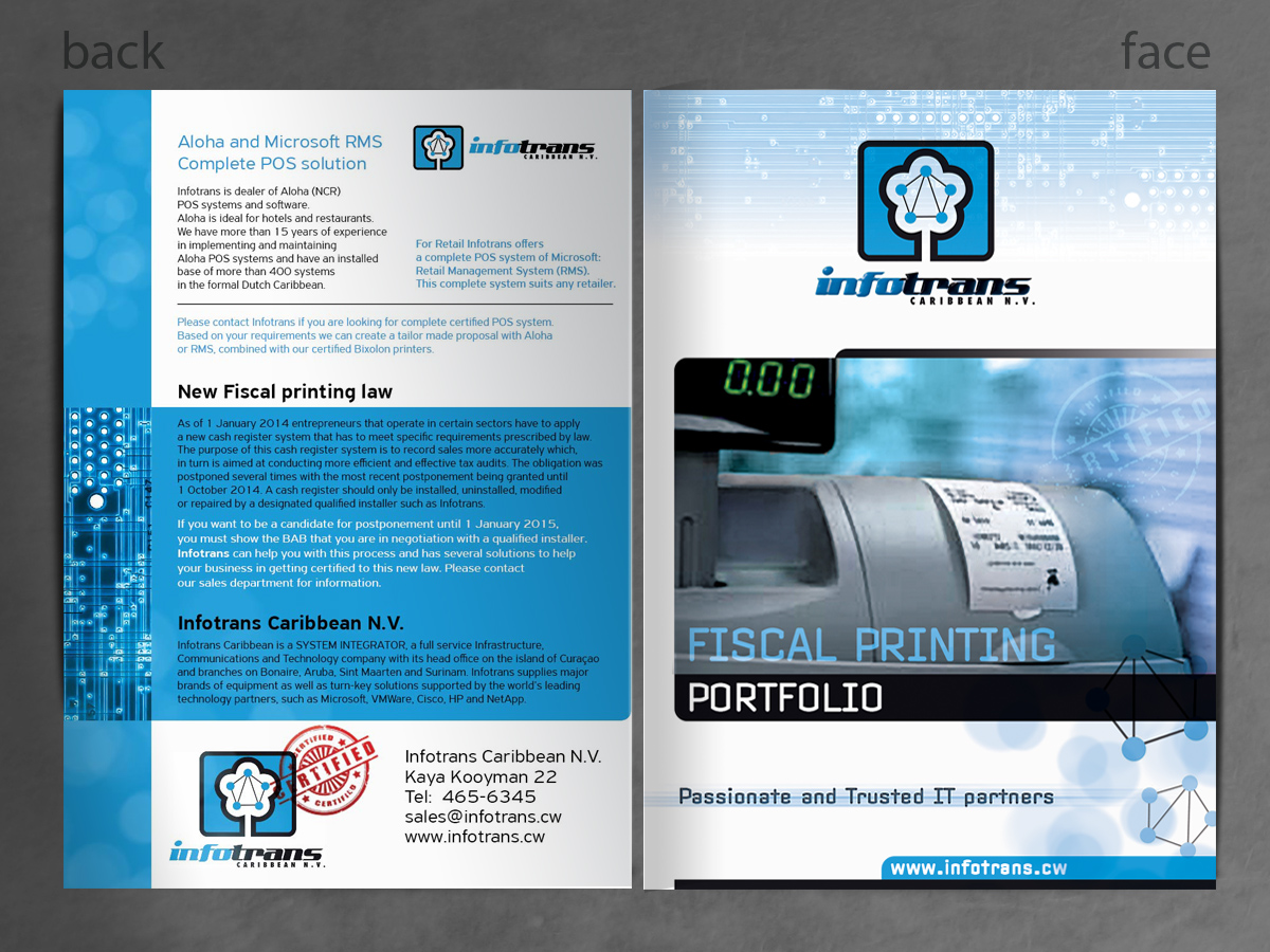 Brochure Design by MilM for Infotrans Caribbean | Design #4850607