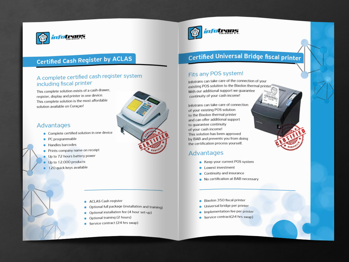 Brochure Design by MilM for Infotrans Caribbean | Design #5148238
