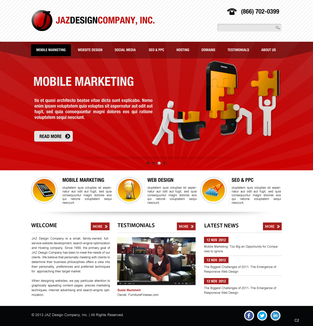 Diseño Web por pb para JAZ Design Company | Diseño #1347072