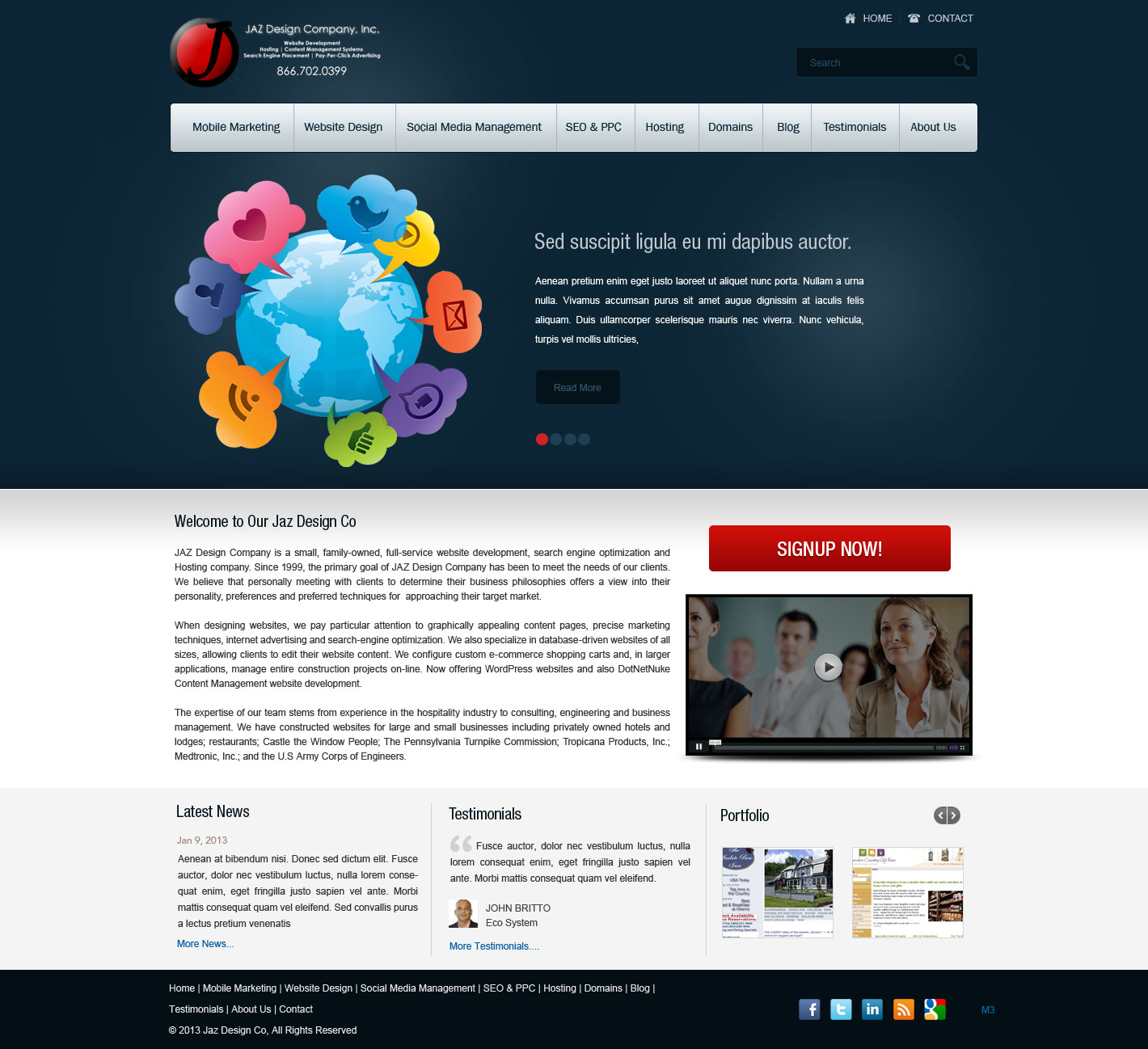 Diseño Web por pb para JAZ Design Company | Diseño #1347075