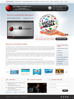 Web Design by pb for JAZ Design Company | Design: #1347077