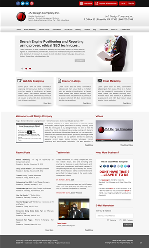 Web Design by pb for JAZ Design Company | Design: #1350250