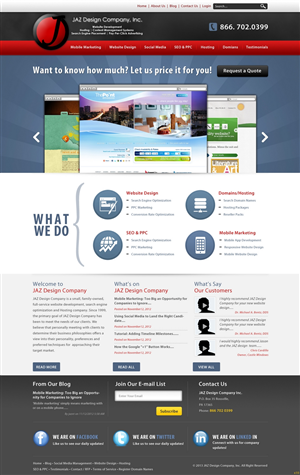 Web Design by pb for JAZ Design Company | Design: #1350252