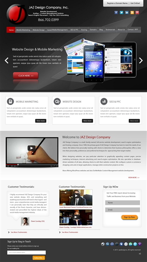 Web Design by pb for JAZ Design Company | Design: #1350254