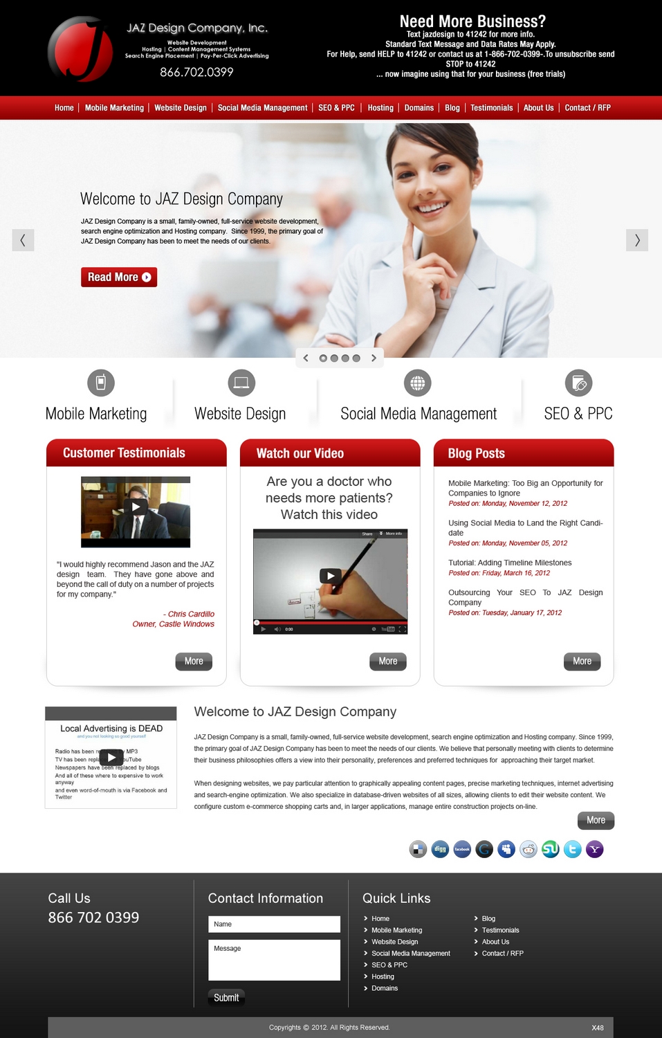 Diseño Web por pb para JAZ Design Company | Diseño #1353284