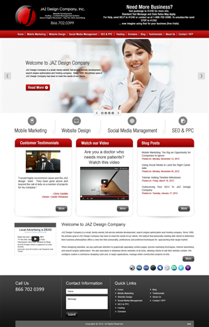 Web Design by pb for JAZ Design Company | Design: #1353284