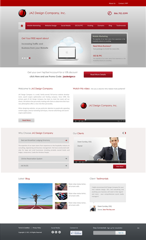 Web Design by pb for JAZ Design Company | Design: #1357169