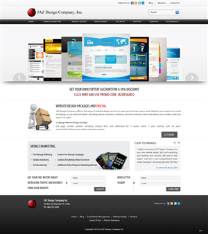 Web Design by pb for JAZ Design Company | Design: #1357172