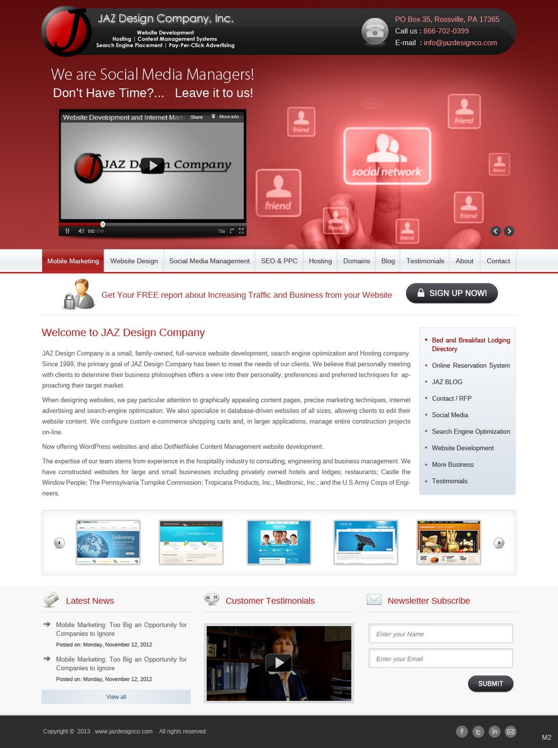 Web Design by pb for JAZ Design Company | Design: #1384868