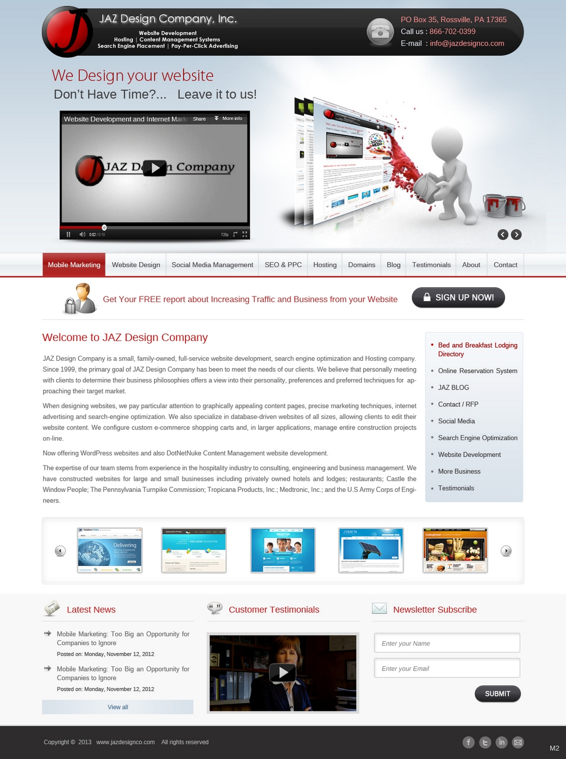 Diseño Web por pb para JAZ Design Company | Diseño #1384872