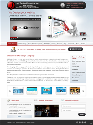 Web Design by pb for JAZ Design Company | Design: #1384872