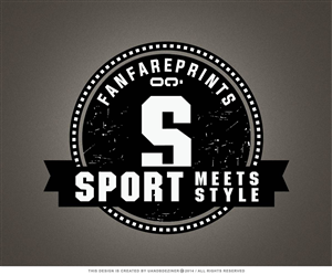 FanfarePrints.com where Sport meets Style    | Logo Design by uandbdeziner