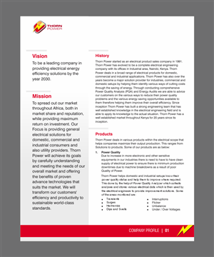 Diseño de Brochure por nng para Thorn Electrical & Hardware Limited | Diseño: #4747392