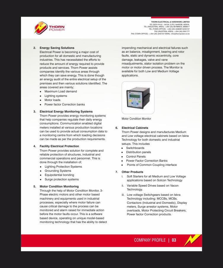 Brochure Design by nng for Thorn Electrical & Hardware Limited | Design #4747515