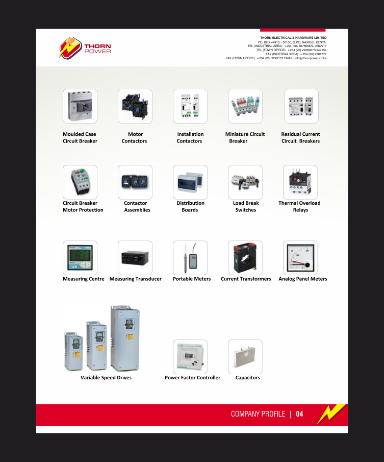 Brochure Design by nng for Thorn Electrical & Hardware Limited | Design #4747590