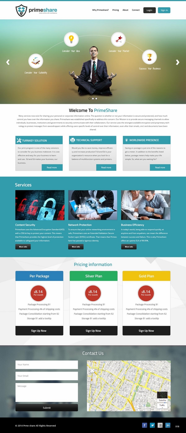 Web Design by pb for Primeshare, Inc | Design #4987393