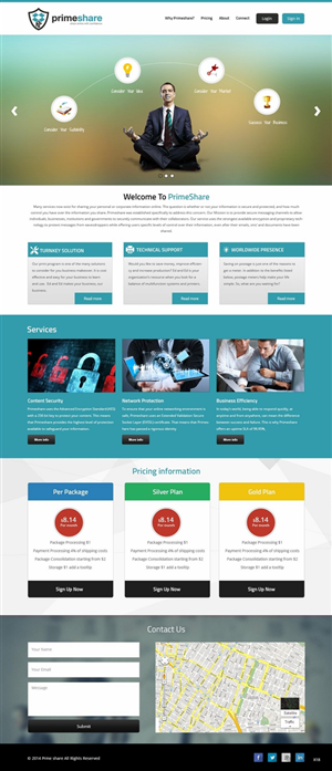 Web Design by pb for Primeshare, Inc | Design: #4987393