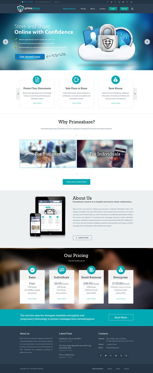 Web Design by Ovimatic for Primeshare, Inc | Design #5073960