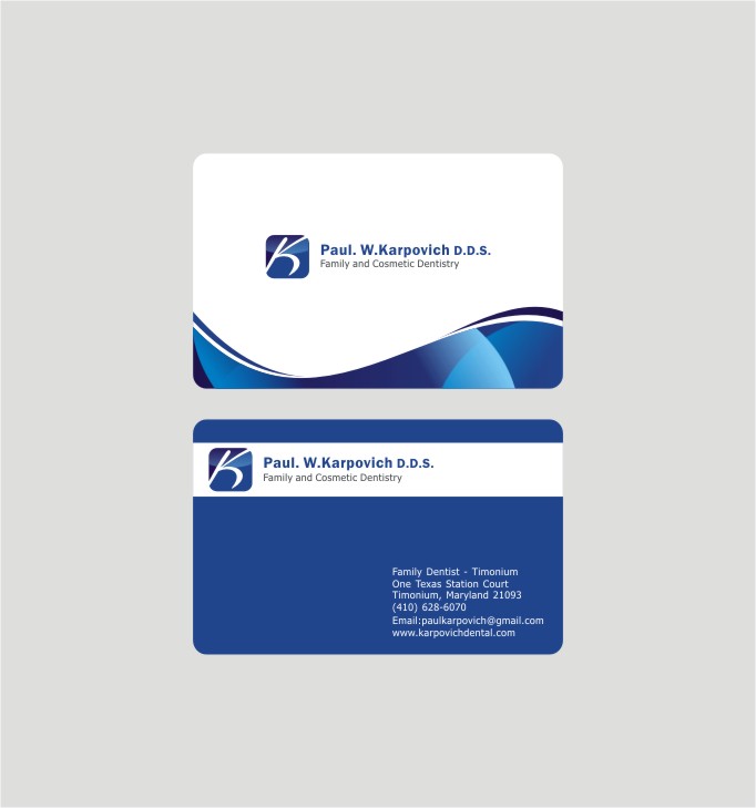 Design de Carte de Visite par lrbalaji pour Paul Karpovich, DDS | Design #1345570