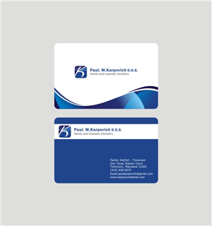 Business Card Design by lrbalaji for Paul Karpovich, DDS | Design: #1345570