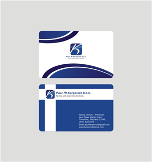 Business Card Design by lrbalaji for Paul Karpovich, DDS | Design: #1345595