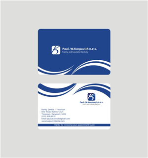 Business Card Design by lrbalaji for Paul Karpovich, DDS | Design: #1345926