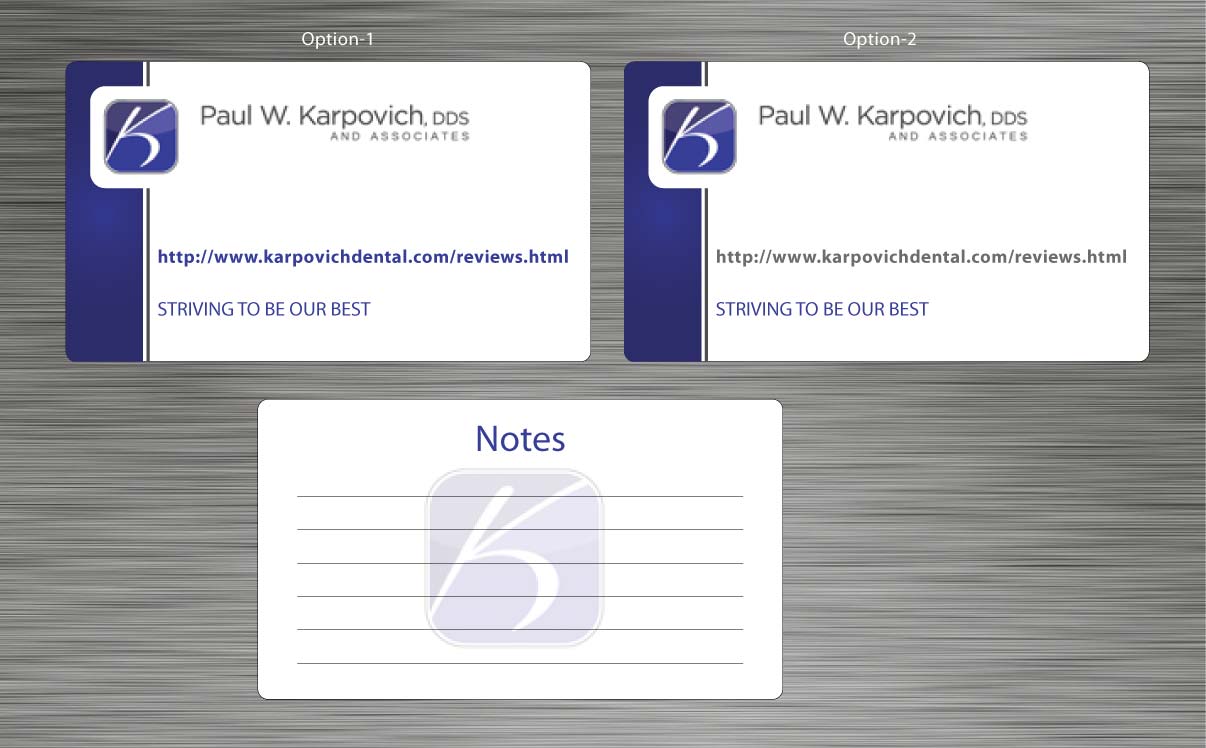 Business Card Design by Sbss for Paul Karpovich, DDS | Design #1350839
