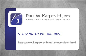 Business Card Design by Sbss for Paul Karpovich, DDS | Design: #1353839