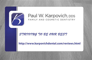 Business Card Design by Sbss for Paul Karpovich, DDS | Design: #1353847