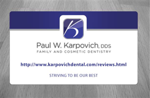 Business Card Design by Sbss for Paul Karpovich, DDS | Design: #1353852