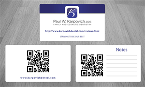 Business Card Design by Sbss for Paul Karpovich, DDS | Design: #1365667