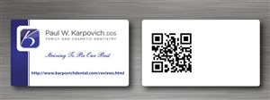 Business Card Design by Sbss for Paul Karpovich, DDS | Design: #1381106