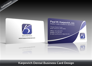 Business Card Design by gekgrfx for Paul Karpovich, DDS | Design: #1348441