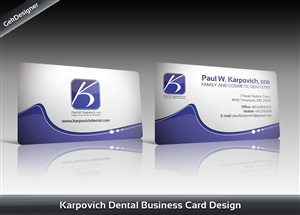 Business Card Design by gekgrfx for Paul Karpovich, DDS | Design: #1348451