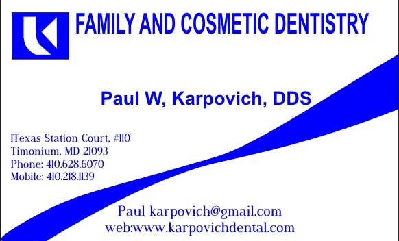 Design de Carte de Visite par maulergraphics pour Paul Karpovich, DDS | Design #1346119