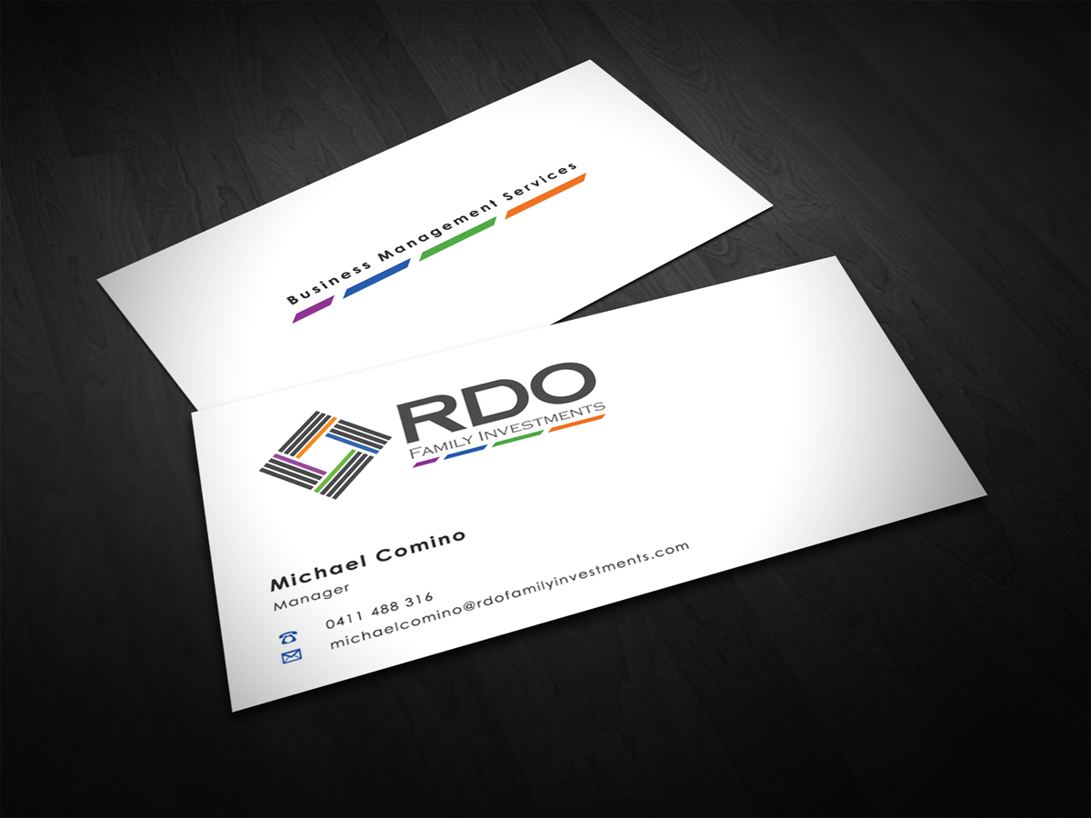Visitenkarten-Design von Eggo May P für RDO Family Investments Pty Ltd | Design #4745308